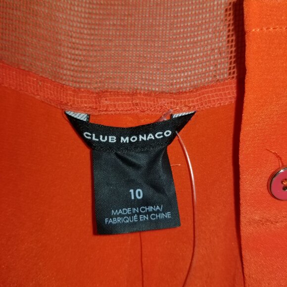 Club Monaco Sleeveless tie Silk Dress - Orange - Picture 2 of 8
